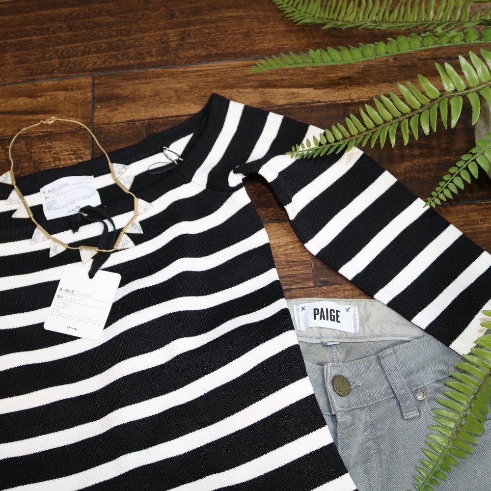 NWT RACHEL RACHEL ROY Striped Off the Shoulder Top